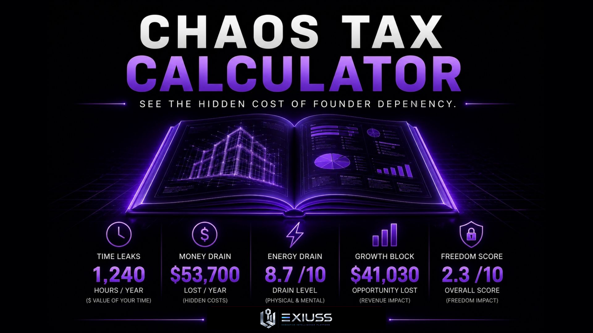 Chaos Tax Calculator — Discover the hidden cost of founder dependency